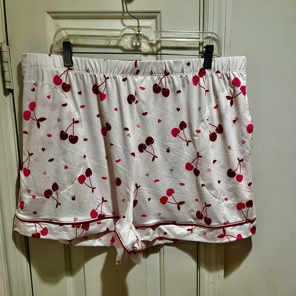 Beauty Sleep Social Plus Size Cherry Print Pajama Shorts